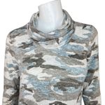 Susan Graver Weekend Regular Neutral Camo Sweater Knit Cowl-Neck Tunic X-Small Photo 2