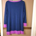 Southern Tide Bristol Color Block Long Sleeve Dress Purple Blue Night Medium Photo 2