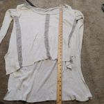 Free People Size Medium M Oversized White Lace Sweater High Low Top Photo 3