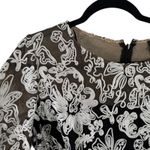 Alex Evenings Black White Floral Blouse Party Cocktail Wedding Womens XL Photo 1