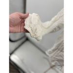 Anthropologie  Embroidered Shirt Long Sleeve White Crochet Lace Size Small Photo 5