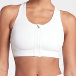 Athleta S Ultimate Zip Front Bra Size Small Cup A-C White Photo 2