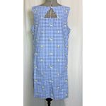kim rogers  Lemon embroidered Gingham Sheath Dress Spring Summer Picnic Size PM Photo 1
