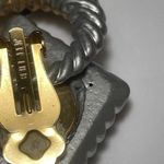 Lee Judy  Clip On Earrings Gold Tone / Silver Tone Hand Crafted Door Knocker Photo 10