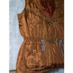 Women’s Orange Mureli 100% Silk Cargo Vest Buckles Zip Up Pockets Size M Photo 2
