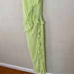 House Of CB HOUSE OF‎ CB 'Pixie' Lime Ruffle Maxi Dress NWOT size XS Photo 13