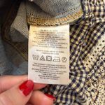Pilcro  and the Letterpress Gingham Eyelet Peplum Hem Denim Jacket Photo 3