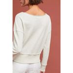 Anthropologie  Maeve Ligonier Terry Sweatshirt Light Gray Size Large Photo 2