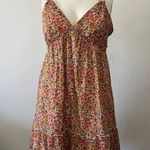 Wild Fable NWT double strap sleeveless orange rustic country cotton Floral Dress Photo 0