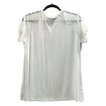 Bebe White Lace Detail Women's XL Top-Nwot Photo 1