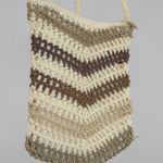 Vintage 90s Beige & Brown Crochet Crossbody Mini Bag Photo 7