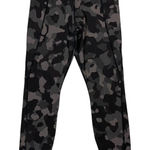 Athleta  Lighting Camo Leggings Medium Black Gray 7/8 Pockets Active Photo 0