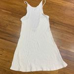 Topshop  White Ribbed Mini Dress Women Size 8 Sleeveless Casual Summer Tank Short Photo 0