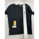 DKNY Womans  Jeans Medium Black Scoop Neck Long Sleeve Pullover Blouse Photo 5