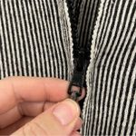 CAbi  Black White Striped Boxy Fit Full Zip Cardigan Sweater Women XS Lagenlook Photo 4
