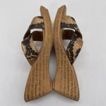Italian Shoemakers NEW  Womens 8 Shoes Wedge Sandals Snakeskin Print Crisscross Photo 4