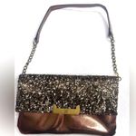Simply Vera Metallic Bronze/Sequin Clutch/Shoulder Bag Photo 8