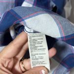 Abercrombie & Fitch  Women blue plaid button shirt size small Photo 4