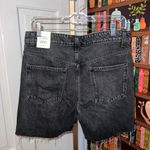 ZARA Black Distressed Jean Shorts NWT Size 6 Photo 5