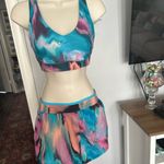 Tek Gear  Vibrant Multicolor Sports Bra and Shorts Set Photo 1