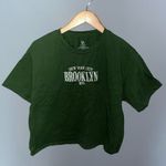 Brooklyn New York embroidered crop top Green Size XL Photo 0