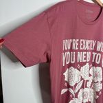 LuLaRoe NWT Rocker T "You're Exactly Where You Need To Be" Pink Tee Size 2XL Photo 3