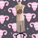 ZARA TRAFALUC Rose Tattoo Fishnet Midi Halter Slip Dress Punk Grunge Y2K 90s Photo 1