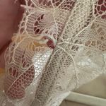 Maurice's  Cami Tank Top Womens Large Cream Nude Ivory Lace Trim V Neck Satin Photo 5