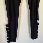 ABS Allen Schwartz Leggings Size Small Black Mesh Cutouts Photo 5