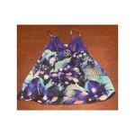 Blue Floral Lace Babydoll Chemise Nightgown Nightie Large Sheer Sleepwear Sexy Photo 3