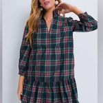Tuckernuck Palmerston Dress Size S | Highland Tartan Holiday Midi Retail$228 NWT Green Photo 4