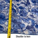 NEW Sunflower Floral Sheer Sequin Swimsuit Coverup Resort Beach Coastal L Blue Size L Photo 9