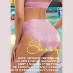 NWT‎ Pink Holographic High Waist Bikini/Dance Bottoms – Large Photo 2