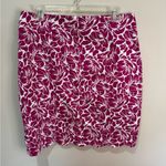 Talbots Floral Mini Skirt with Scalloped Hem in Magenta/Women’s 10 Photo 1