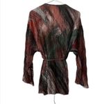 ZARA  Pleated Orange Kimono Top(Size Medium) Photo 4