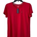 Tommy Hilfiger NWT women's crew neck short sleeve t-shirt red Size M Top Photo 0