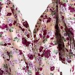 NEW Ronny Kobo Daisha Top In Dusty Rose Floral Pink Purple Size Large L Photo 6