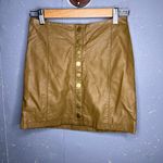 Free People   Oh Snap Cognac Vegan Leather Skirt (2) Photo 1