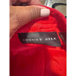 August Silk Vintage Oversized Blazer Red Silk Tomato Girl Bold Maximilist SZ 6 Photo 2