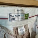 SALE! Cream/Pink Striped Low Waist Pants Size 8 EUC Tan Photo 4