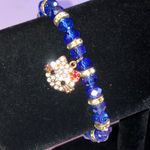 Hello Kitty  Blue Crystal CZ Rhinestone Stretchy Bracelet Photo 1