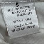 OVI Floral Cotton Mid Rise Ankle Skinny Pants White Multi Small Photo 7