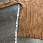 Forever 21 Ribbed Brown Round Neck Long Sleeve Shirt Womens Size Medium Photo 3