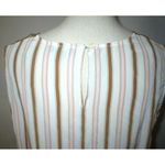 NWT $278 Worth New York Womens 4 Blouse Top Designer Silk Pink Brown White Work Photo 3