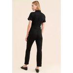 Good American NWT  Fit For Success Petite Black Denim Jumpsuit Size Medium Photo 8