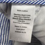 Talbots  Relaxed Chino Short 7" Inseam Cotton Seersucker Blue White Size 24W Photo 8