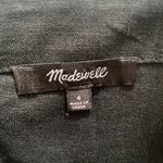 Madewell  Goldie Mini Dress Black 100% Linen Women's Size 4  Minimalist A-line Photo 4