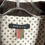 Orla Kiely Trench Coat Womens Size 2 Brown White Twee Photo 7