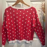 Arizona Jeans Arizona Jean Co. Red & White Polka Dot Sweater Women's Size XL Photo 4