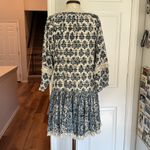 Miss June bohemian mirror detail block print mini dress Blue Size M Photo 9